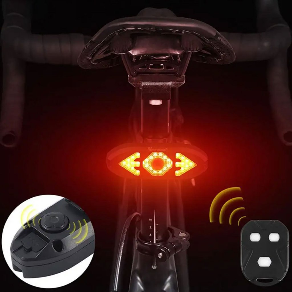 Lanterna Traseira Bike Com Seta e Controle Remoto