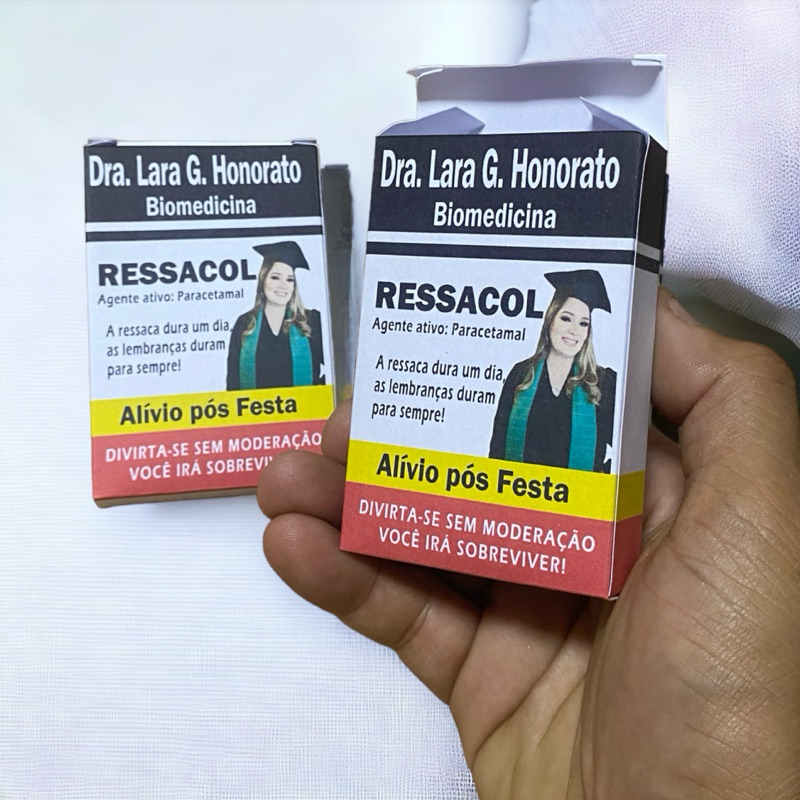 Caixinha Kit Ressaca Personalizadas, formatura, casamento, aniversário ...