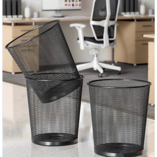 Lixeira Metal Aramado Cesto de lixo 10L Redonda Para Escritorio Casa Quarto
