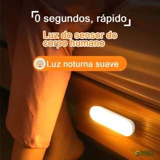 Lâmpada De Mesa Recarregável Magnética Luminária Portátil LED Econômica Sensor de Presença