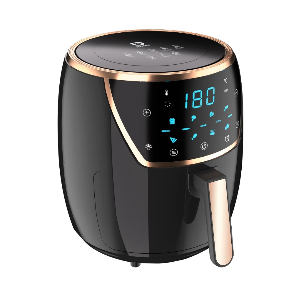 COIBEU Fritadeira Elétrica sem Óleo 5L Air Fryer Digital Touch 1500Watts Preto 127V 220V