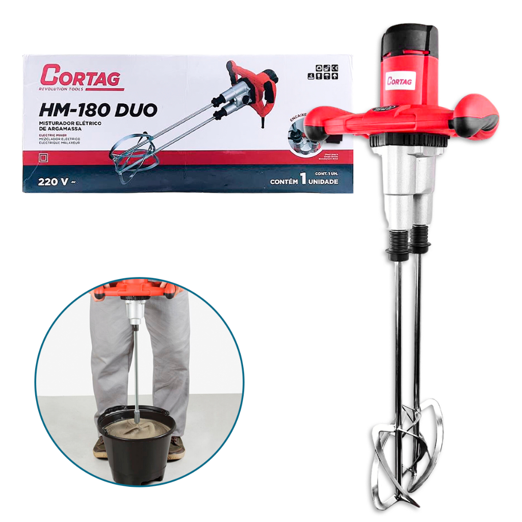 Misturador Elétrico HM-18 Cortag 1800W 60HZ Para Misturar Tinta e ...