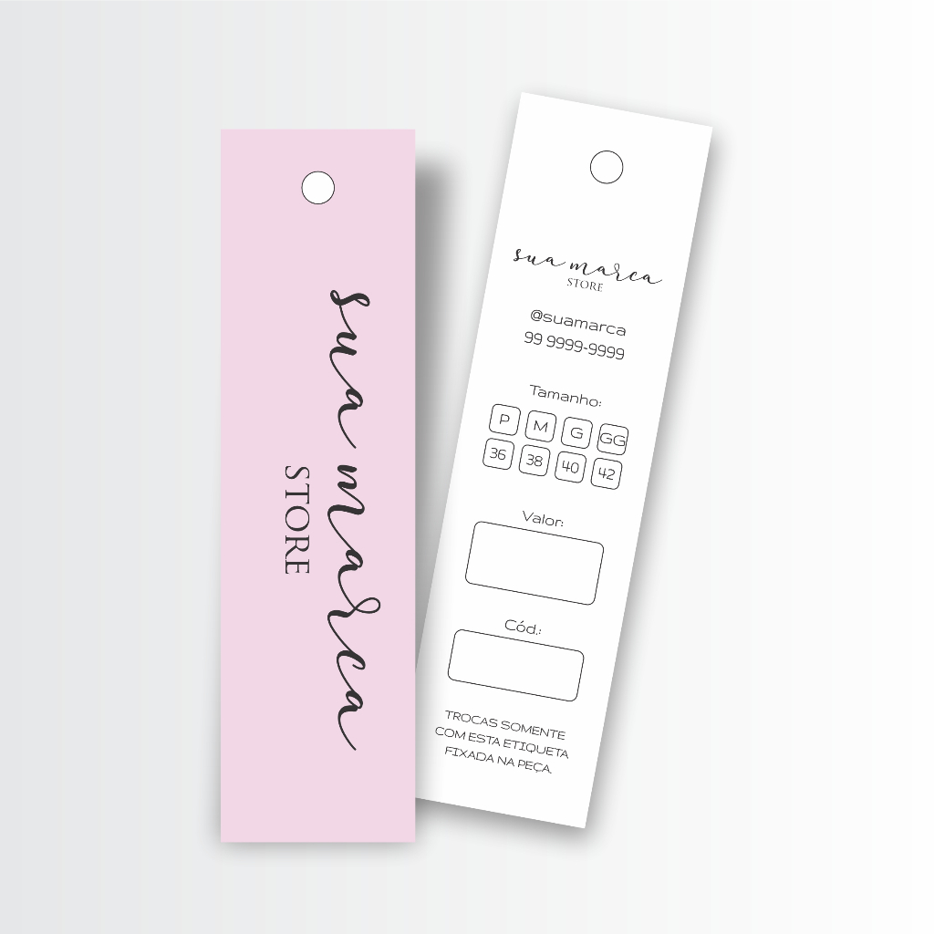 Etiqueta tag palito personalizada - 1000 un