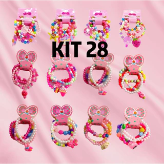 28 pulseiras para Crianças /Conjunto Infantil Frutas Coloridos a pronto entrega