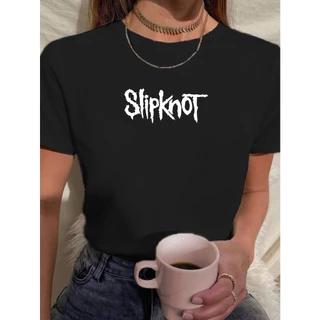 Camiseta T Shirt Babylook Feminina Slipknot Banda Festival Musica Escrito 100% Algodão Premium