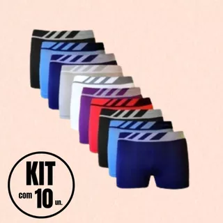 Kit Com 10 Cuecas Altomax Boxer Microfibra Sem Costura Tecido Leve Moderno Otima Qualidade Prático