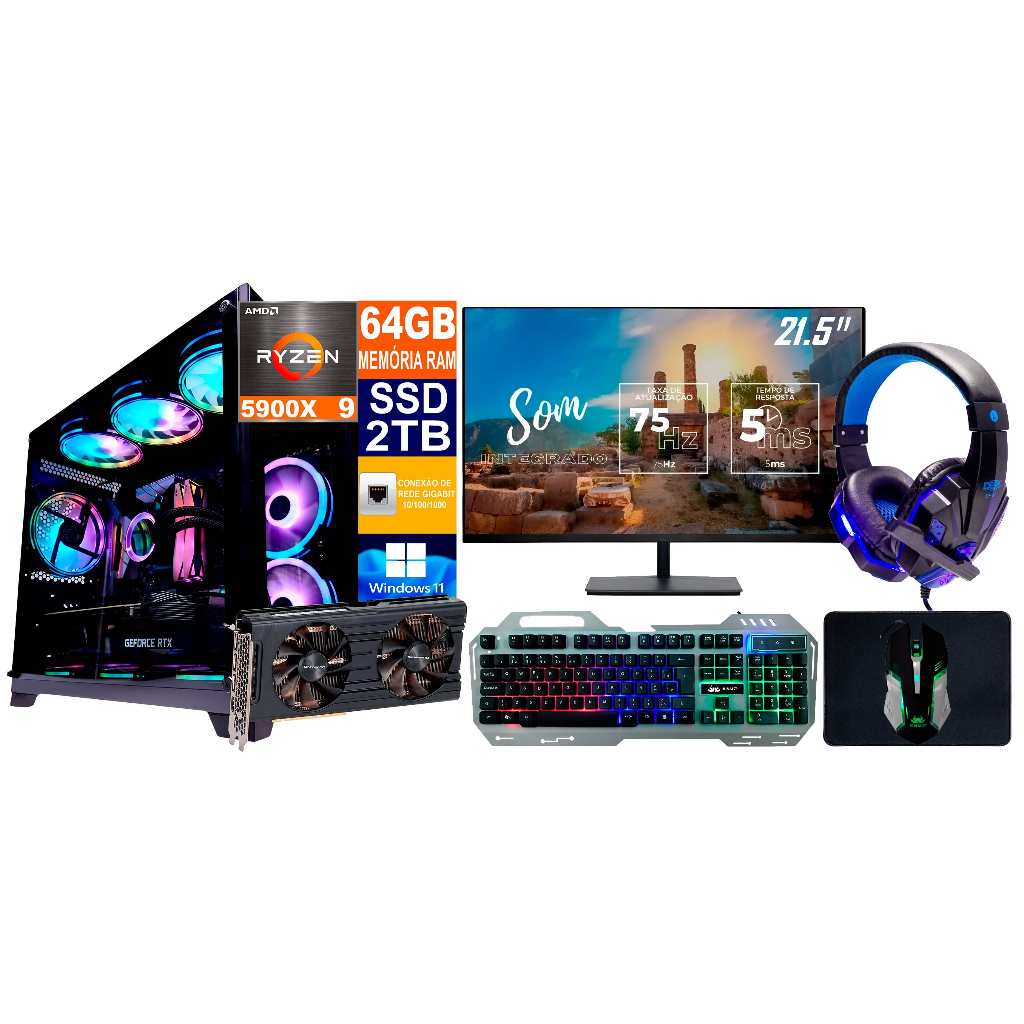ゲーミングPC Ryzen9 5900X RTX3080 RAM64GB Pc Gamer Amd Ryzen 9 5900x Nvme 1tb 64gb Ram Rtx 5060 8gb