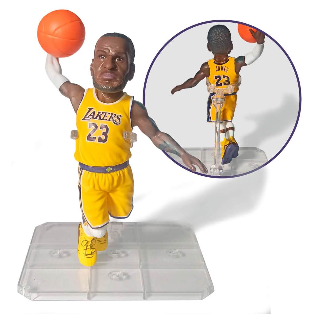 Boneco Miniatura NBA Stephen Curry Golden State Warriors, Lebron