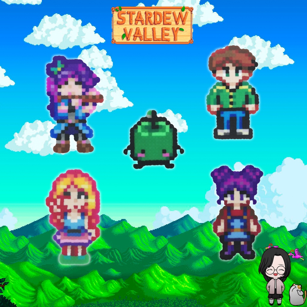 Stardew Valley Personagens Ímã ou Chaveiro - Pixel Art / Hama Beads ...