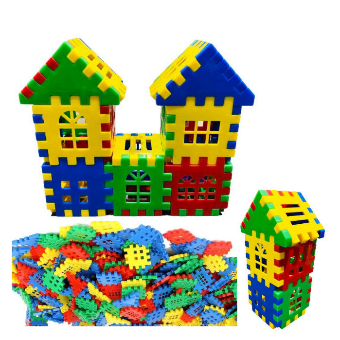 CONJUNTO COM 160 BRINQUEDOS BLOCOS CASINHA DIVERSÃO MONTA MONTA ...
