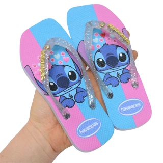 Chinelo Infantil Feminino Stitch lilo Menina vaquinha Delicado Criança chinela de dedo personagem