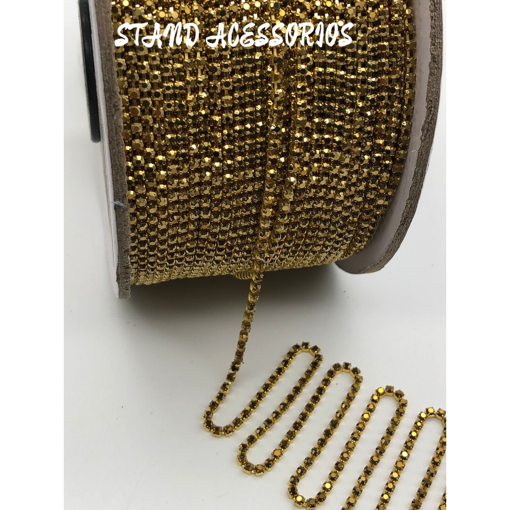 Chaîne De Strass Violette SS6 9.14m - Ruban Strass Cristal Pour Décoration Chaussures Et Vêtements
