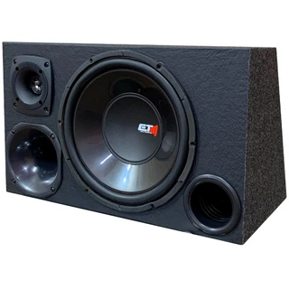 Caixa Som Automotivo Trio Completa Alto Falante Subwoofer 175w rms Preto - Driver Corneta Tuiter