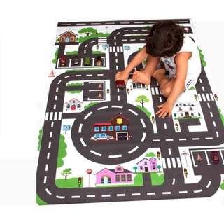 Pista de Corrida Tapete em Lona Carrinho Carro Infantil 100x65 em Oferta na Shopee