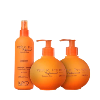 Kit K.Pro Petit Teen Shampoo Condicionador e Leave in teen  (3 Produtos) em Oferta na Shopee