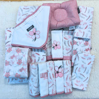 Kit 15 Peças Enxoval Completo Estampado Bordado Premium Menino Menina em Oferta na Shopee