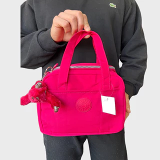 Bolsa Lancheira Térmica com Alça de mão Ideal Para Uso Fiteness Escolar Trabalho Com Chaveiro Macaquinho