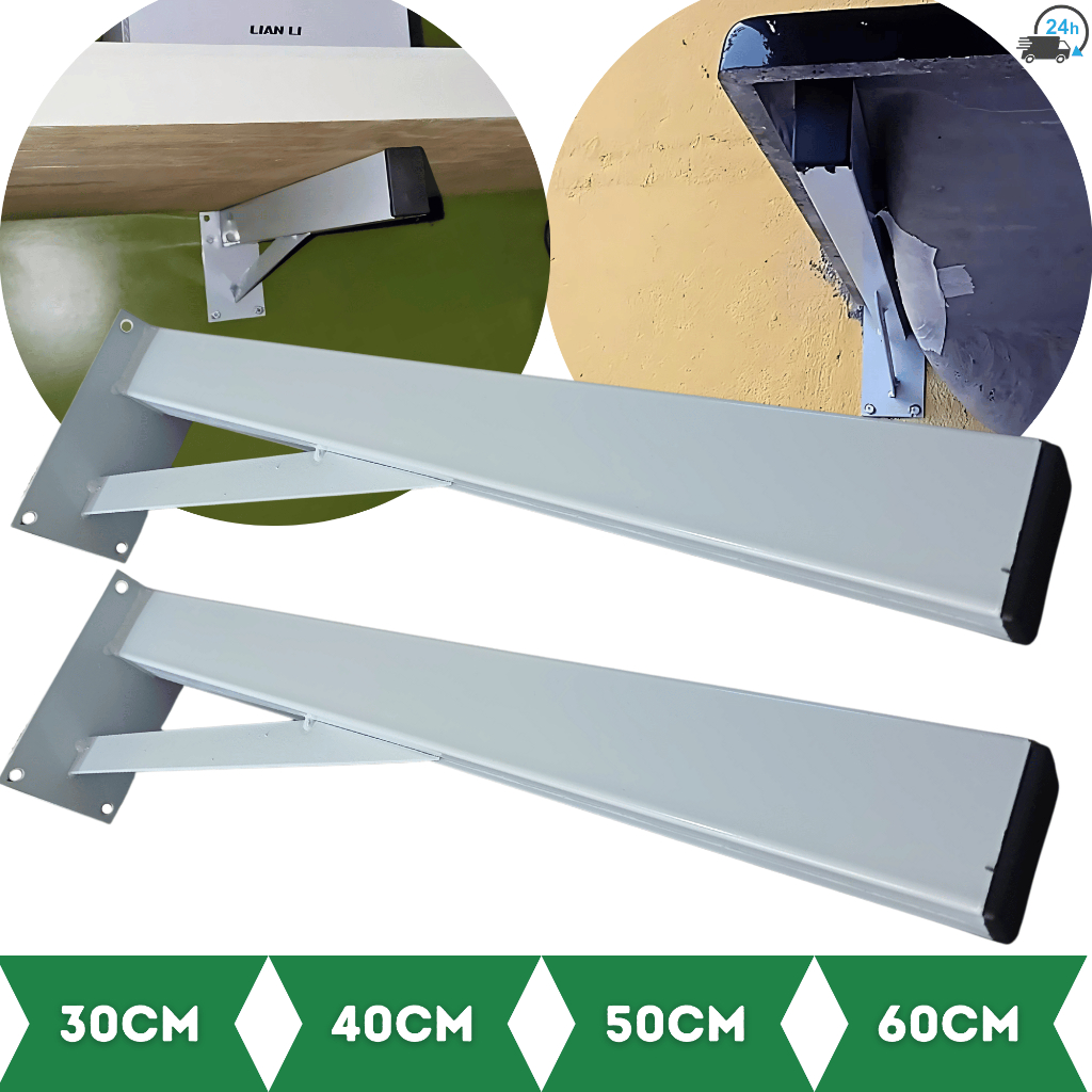 Kit 2 Grapa Reforçada Mão Francesa Suporte De Pia Tanque Parafusar 50cm