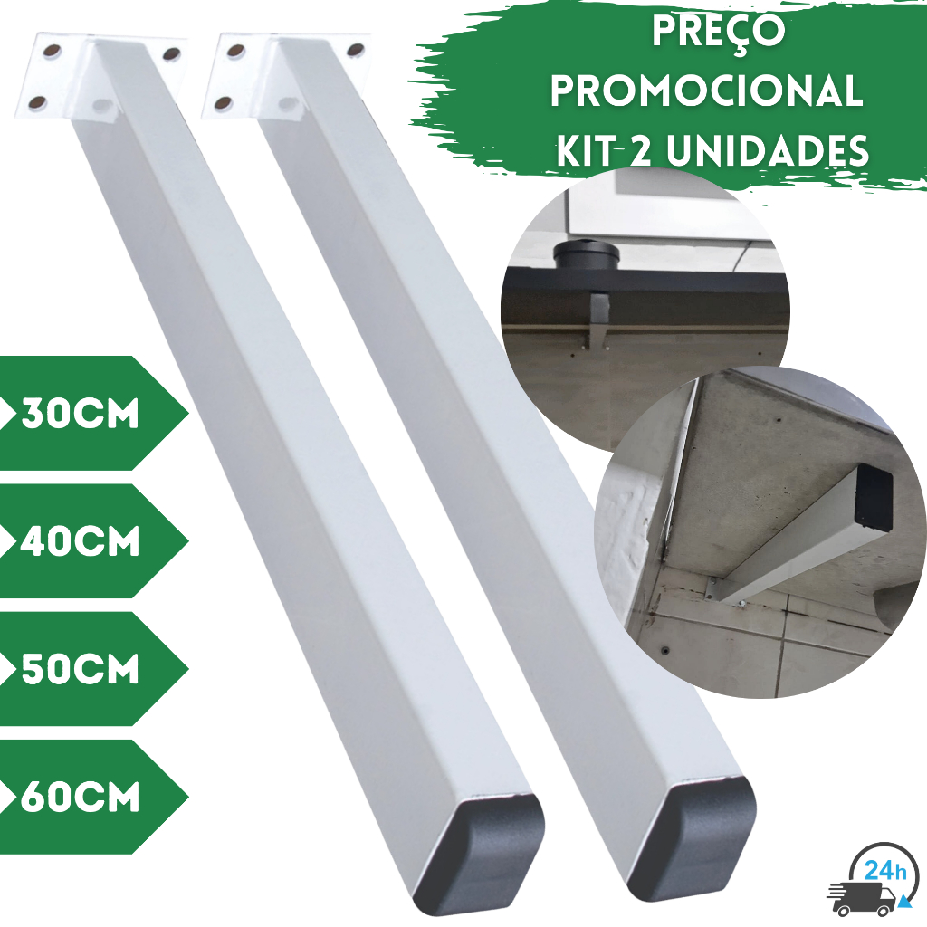 Suporte De Pia Grapa Parafusar Suporte Bancada Tanque Kit 2 Unidades