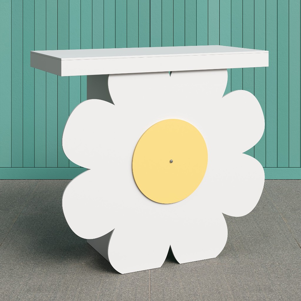 Mesa Desmontável Flor Mdf Decoração Festa Aniversário Margarida Flores