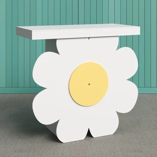 Mesa Desmontável Flor Mdf Decoração Festa Aniversário Margarida Flores