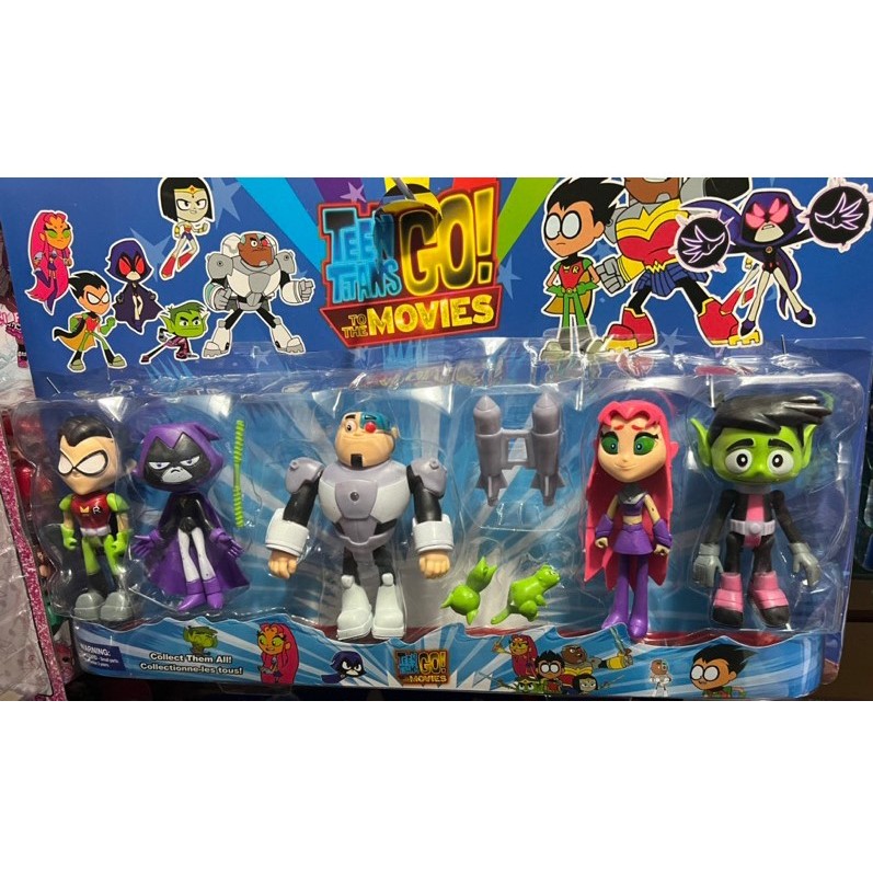 Kit 5 Bonecos Jovens Titãs Teen Titans Go 12 cm Envio Imediato | Shopee ...