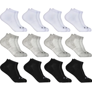 Kit 6 e 12 Pares Meias Soquete Algodão Masculina Feminina Sapatilha Cano Curto Baixo Sport