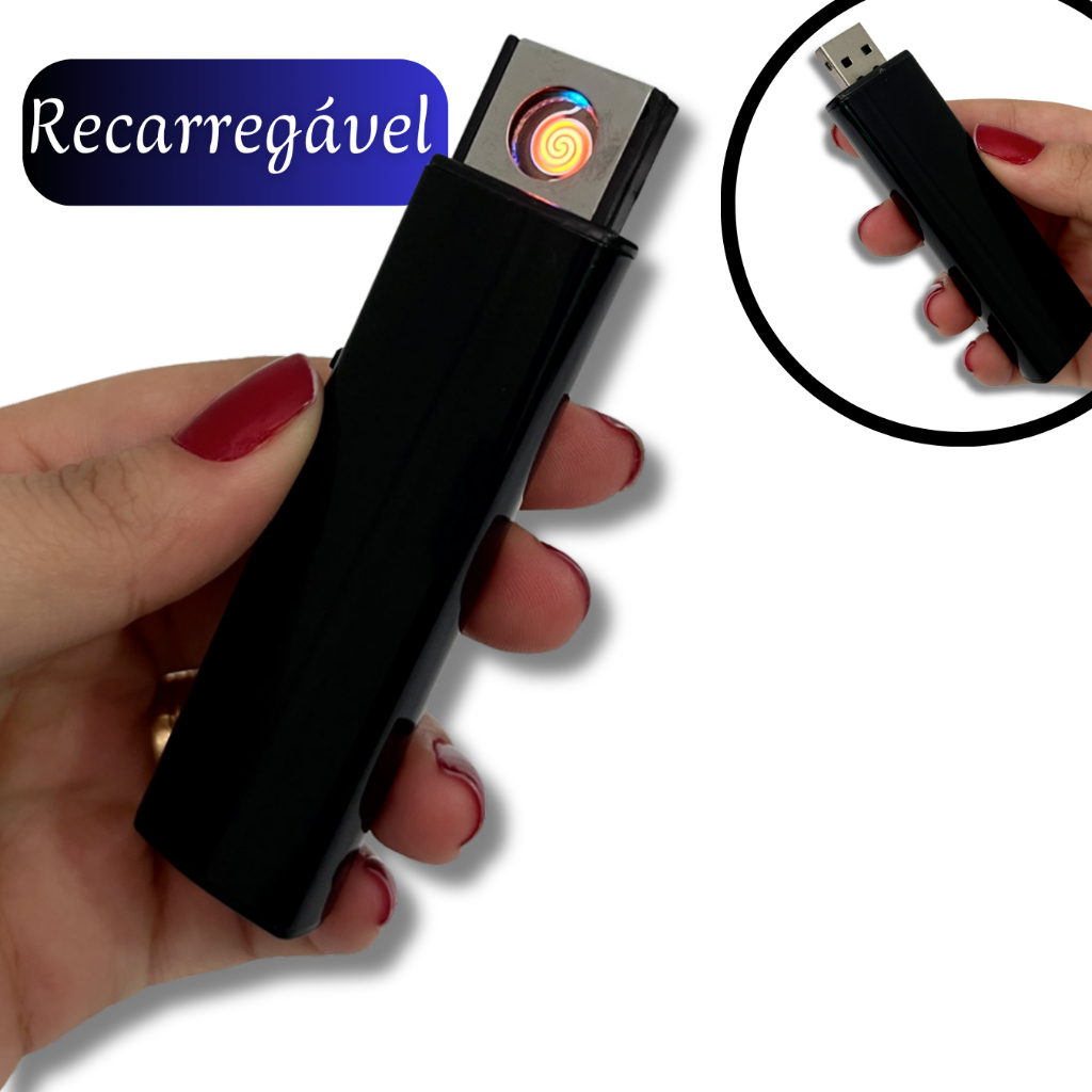 Acendedor lsqueiro Ecologico Pen Drive Recarregavel via USB