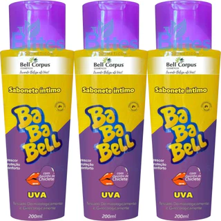 KIT 3 SABONETE BABABELL UVA BELL CORPUS HIGIENE PESSOAL FEMININO