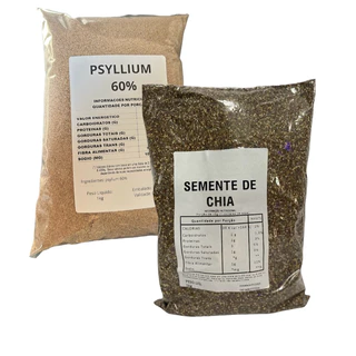 Semente de Chia + Psyllium 60% (1kg cada)