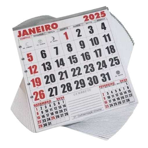 10 bloco 35 Calendário 2025 14x16
