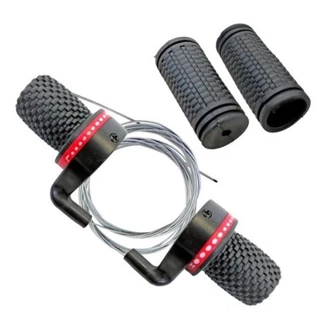Alavanca Passador De Punho Para Bicicleta 18 E 21 Marchas Grip Shif + Par de Manopla e Cabos