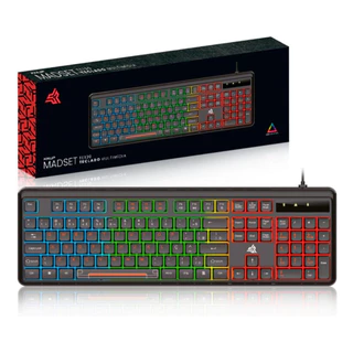 Teclado Gamer Silencioso Slim Led Rgb Usb Pc Notebook Abnt2