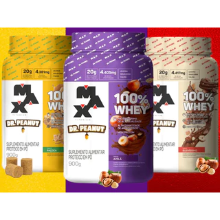 WHEY 100% DR. PEANUT 900G POTE - MAX TITANIUM