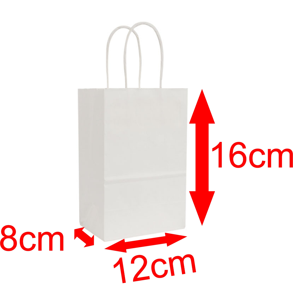 Sacola de Papel com Alça Kraft 10 Unidades - Diversas Cores