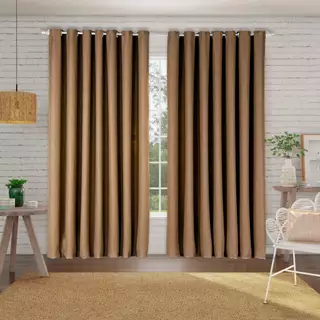 Cortina Blackout Tecido 4 metros Corta Luz - Decoração para Sala ou Quarto
