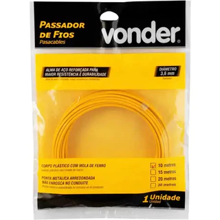 Guia Passa Fio Sonda Para Cabos Eletricos Passador de Fio Vonder 10m 15m 20m 30m Com alma de Aço