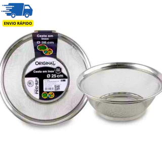 Cesta Escorredor De Massa Macarrão e Legumes Aço Inox Utilidade Para Cozinha