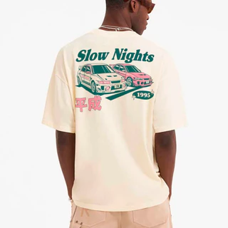 Camiseta T-shirt Unissex Vintage JDM Slow Nights
