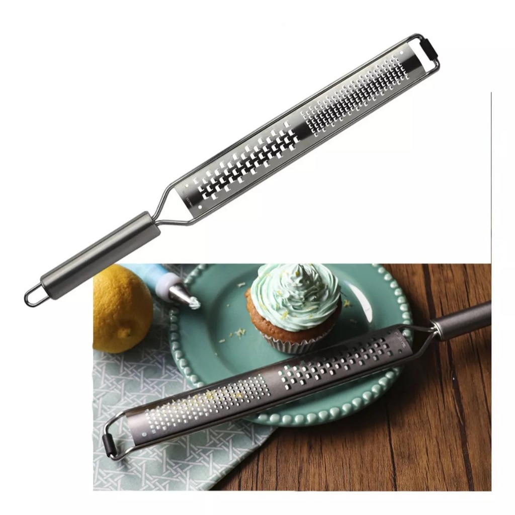 Ralador Zester 2 Faces Inox Para Queijo Casca de Limão Gengibre Mimo ...