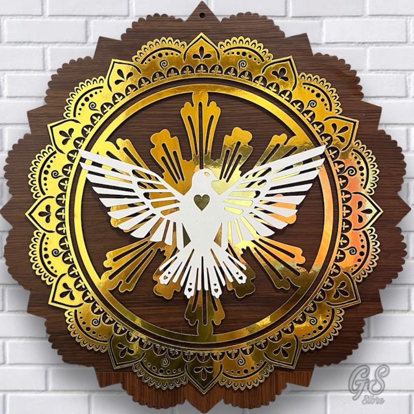 Mandala Decorativa DIVINO ESPÍRITO SANTO | Decoração Parede Casa ...