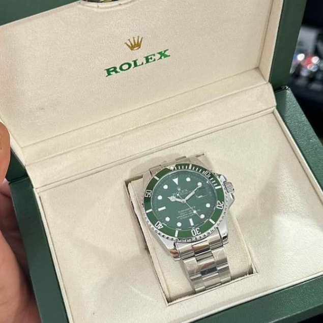 Relógio Submariner 1ª Linha Prata Masculino em Aço Inoxidável Puro Luxo