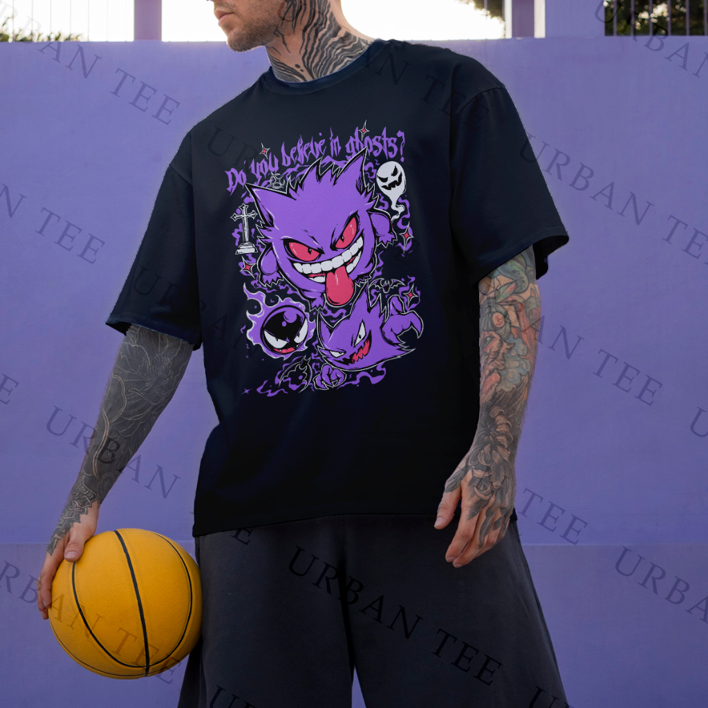 Camiseta Basica Algodao Do You Ghosts Gengar Evoluçao Desenho Unissex