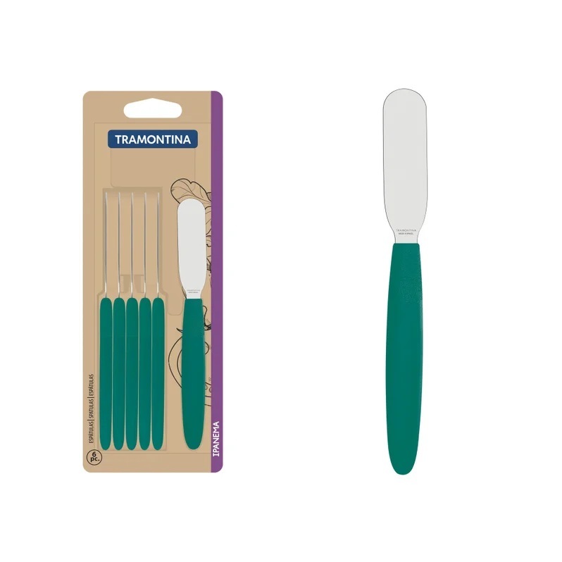 Conjunto de Espátulas para Manteiga Tramontina Ipanema Verde Esmeralda 6 Peças 23399/248