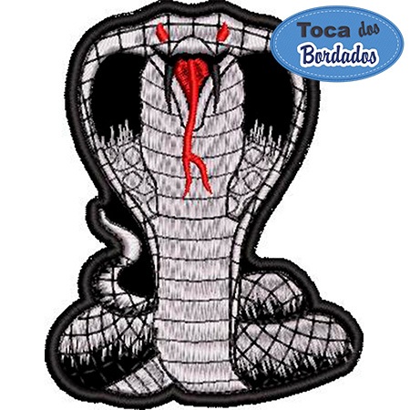 Patch Bordado Snake Cobra Serpente 10x7,5 cm Cód.1489