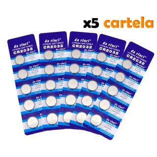 25 Baterias Cr2032 3v - 5 Cartelas Com 5 Unidade