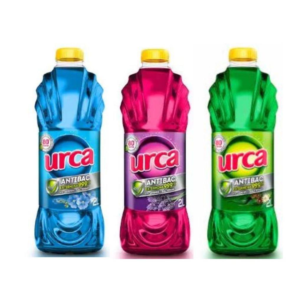 Kit C/3 Desinfetante Urca 2 Litros Escolha O Seu!