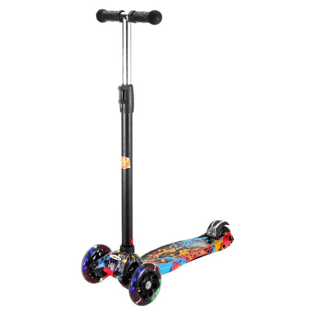 Patinete Flash Radical Trinete 3 Rodas Infantil com Luzes Led DM