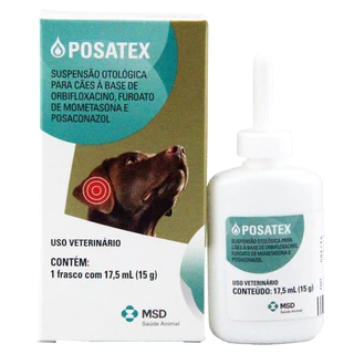 Suspensao otologica Anti-inflamatório MSD Posatex 17,5ml