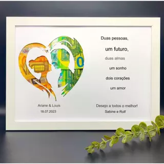 Quadros decorativos quadro casamento presente para noivos